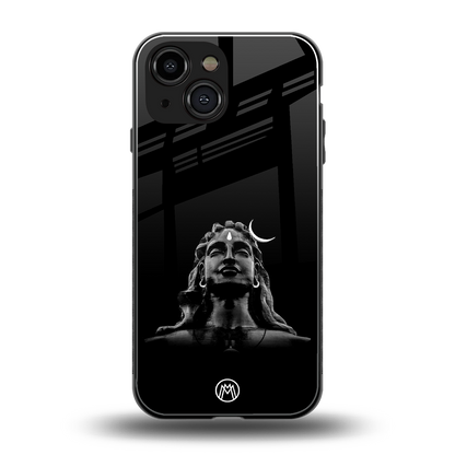 lord shiva black back phone cover | glass case for iphone 13 mini