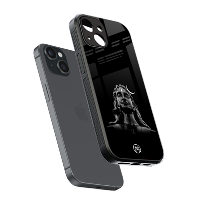 lord shiva black back phone cover | glass case for iphone 13 mini