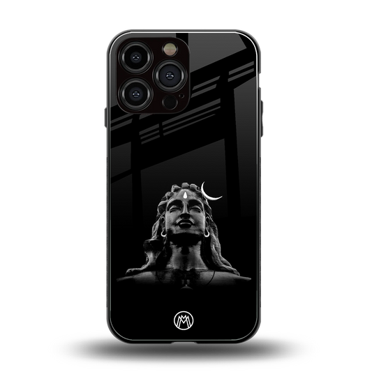 lord shiva black back phone cover | glass case for iphone 13 pro max