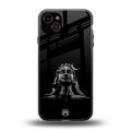 lord shiva black back phone cover | glass case for iphone 15 plus