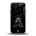 lord shiva black back phone cover | glass case for iphone 15 plus