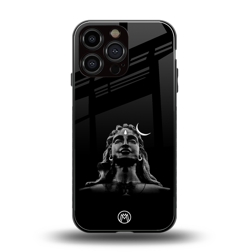 lord shiva black back phone cover | glass case for iphone 14 pro max