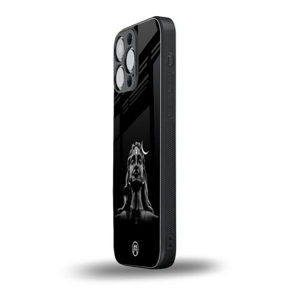 lord shiva black back phone cover | glass case for iphone 14 pro max