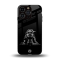 lord shiva black back phone cover | glass case for iphone 14 pro