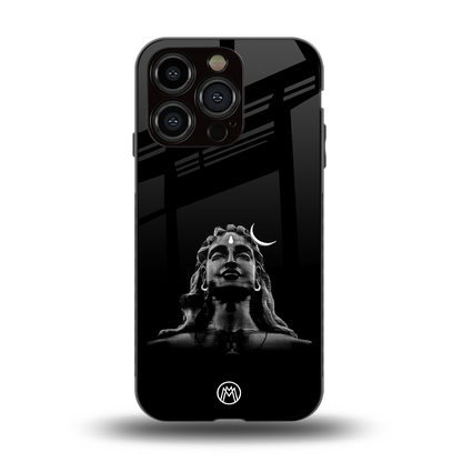 lord shiva black back phone cover | glass case for iphone 14 pro