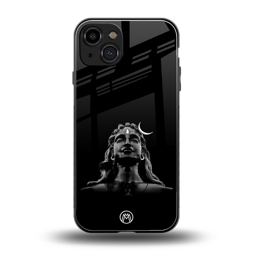 lord shiva black back phone cover | glass case for iphone 15