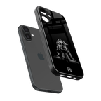 lord shiva black back phone cover | glass case for iphone 16 plus