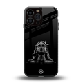 lord shiva black back phone cover | glass case for iphone 16 pro max