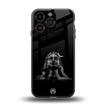 lord shiva black back phone cover | glass case for iphone 16 pro