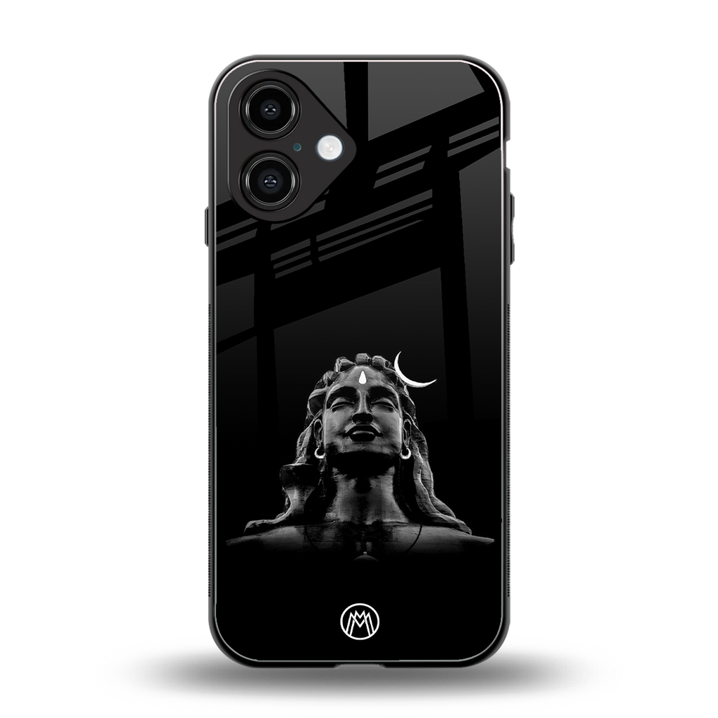 lord shiva black back phone cover | glass case for iphone 16