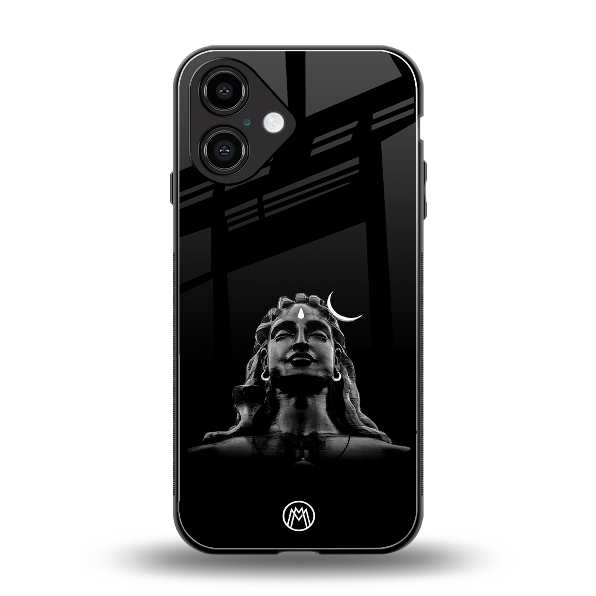 lord shiva black back phone cover | glass case for iphone 16