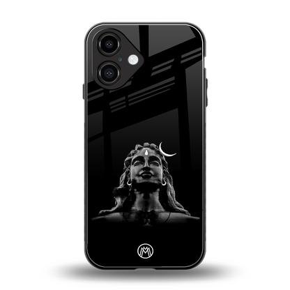 lord shiva black back phone cover | glass case for iphone 16