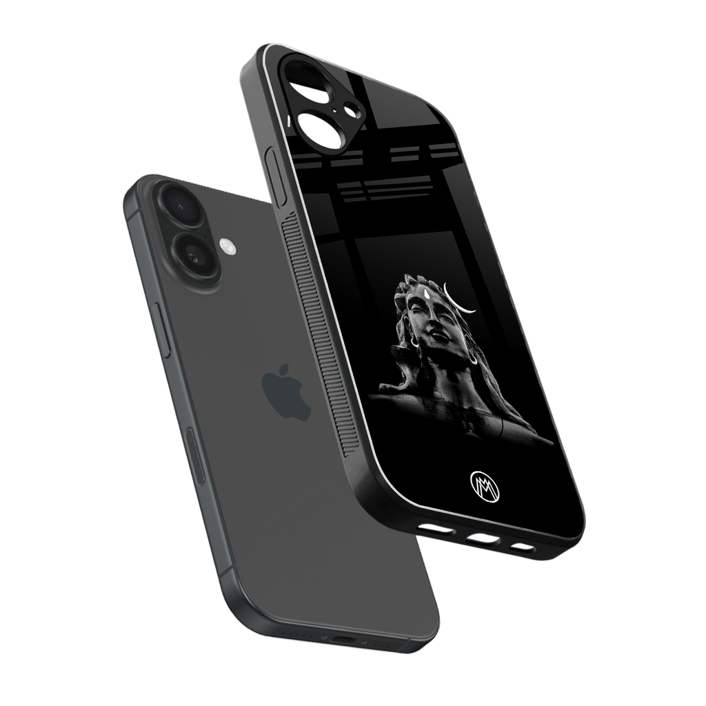 lord shiva black back phone cover | glass case for iphone 16