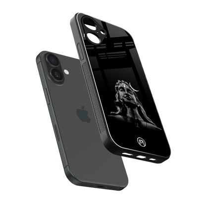 lord shiva black back phone cover | glass case for iphone 16
