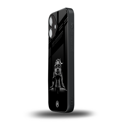 lord shiva black back phone cover | glass case for iphone 16