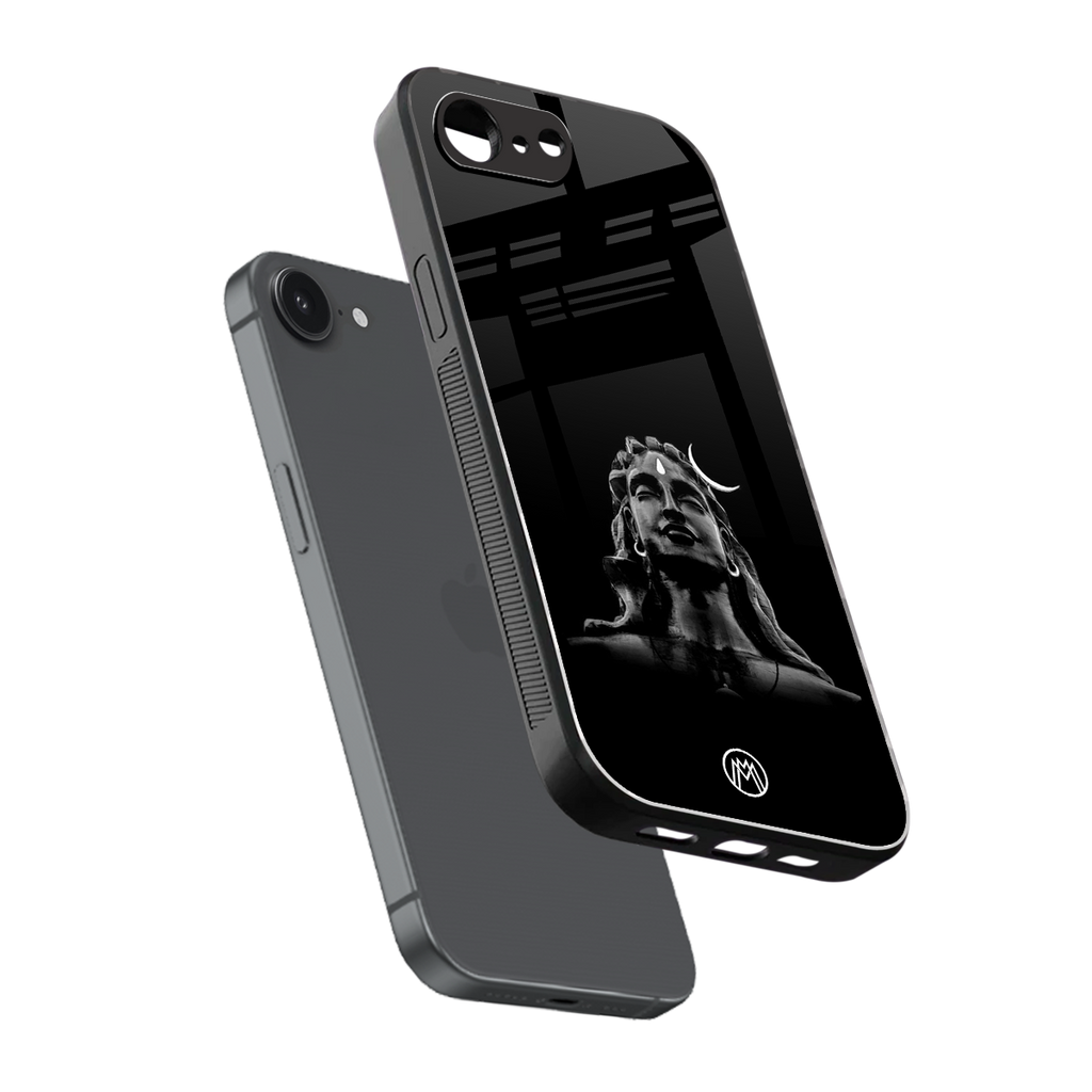 lord shiva black back phone cover | glass case for iphone 16e