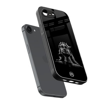lord shiva black back phone cover | glass case for iphone 16e