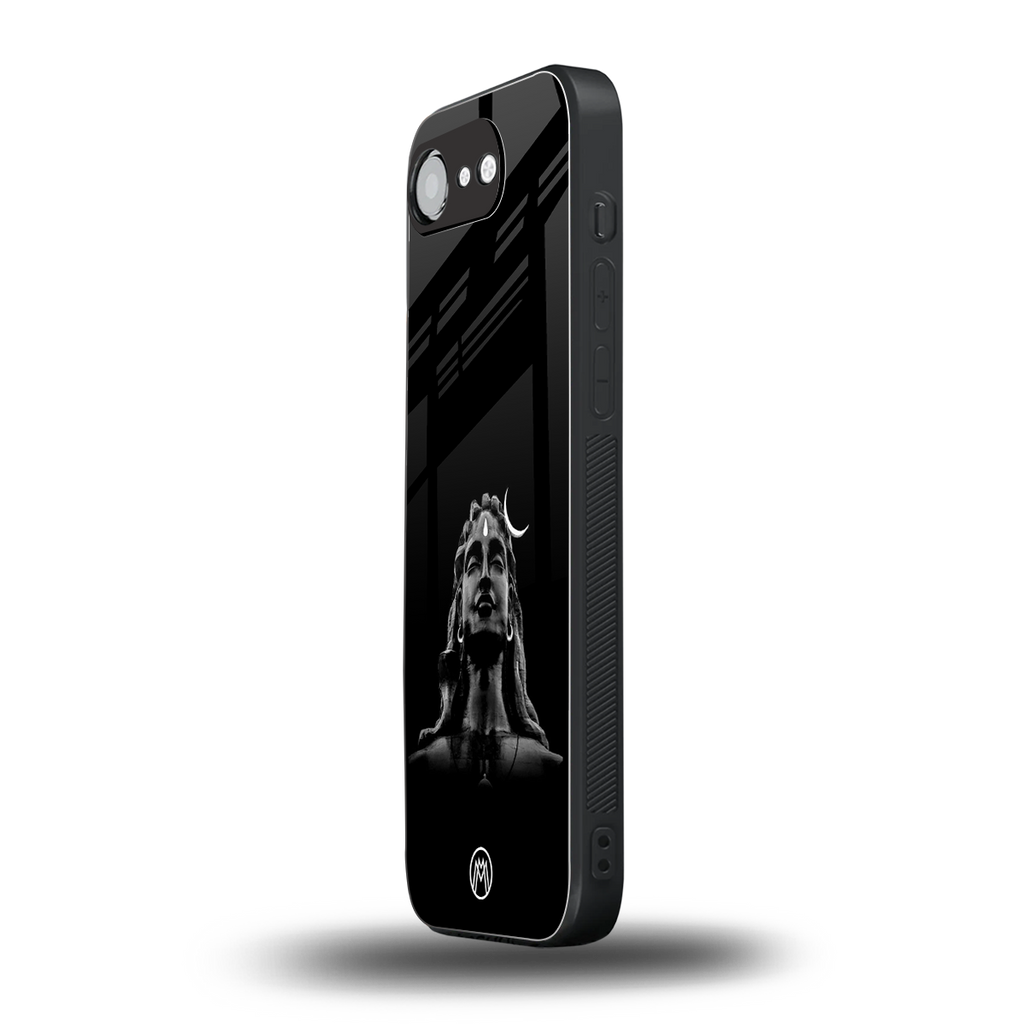 lord shiva black back phone cover | glass case for iphone 16e