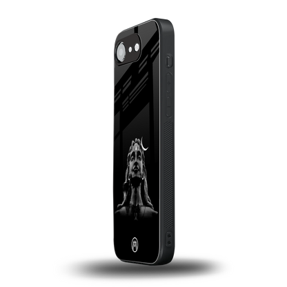 lord shiva black back phone cover | glass case for iphone 16e