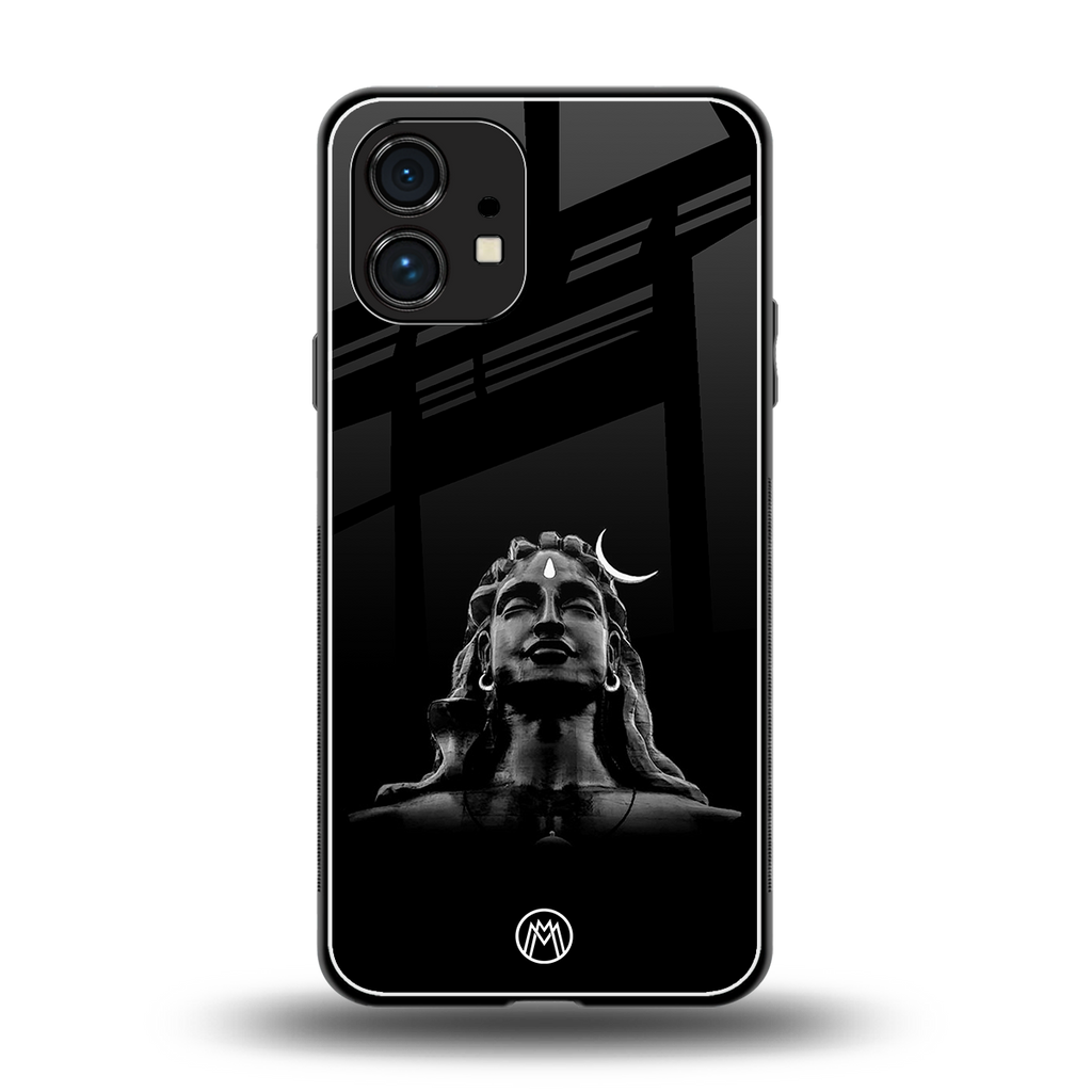 lord shiva black back phone cover | glass case for nothing phone 1