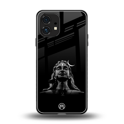 lord shiva black back phone cover | glass case for nothing phone 1