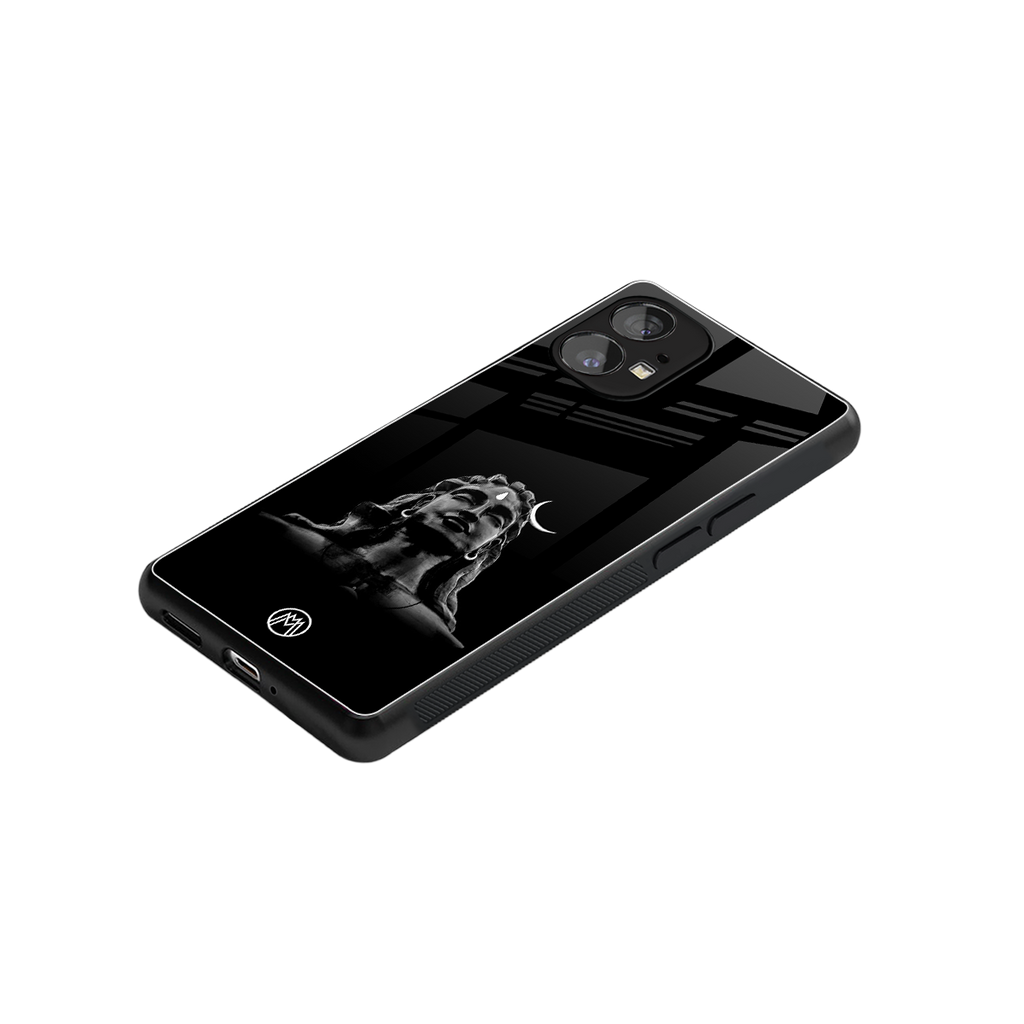 lord shiva black back phone cover | glass case for nothing phone 1