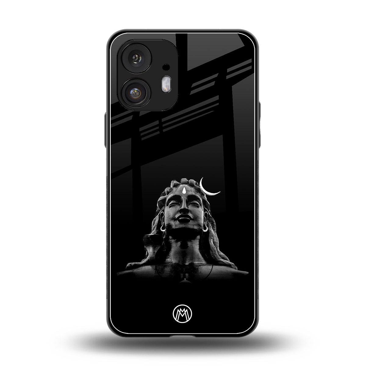 lord shiva black back phone cover | glass case for nothing phone 2