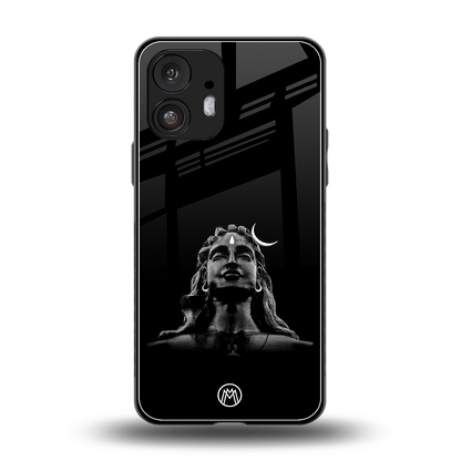 lord shiva black back phone cover | glass case for nothing phone 2