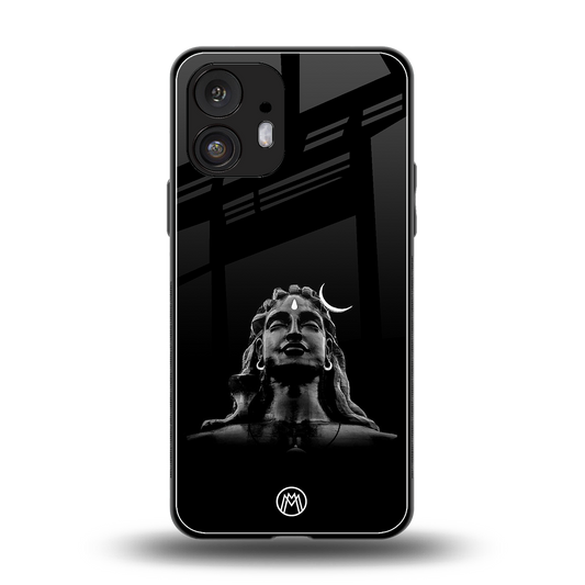 lord shiva black back phone cover | glass case for nothing phone 2