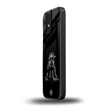 lord shiva black back phone cover | glass case for nothing phone 2