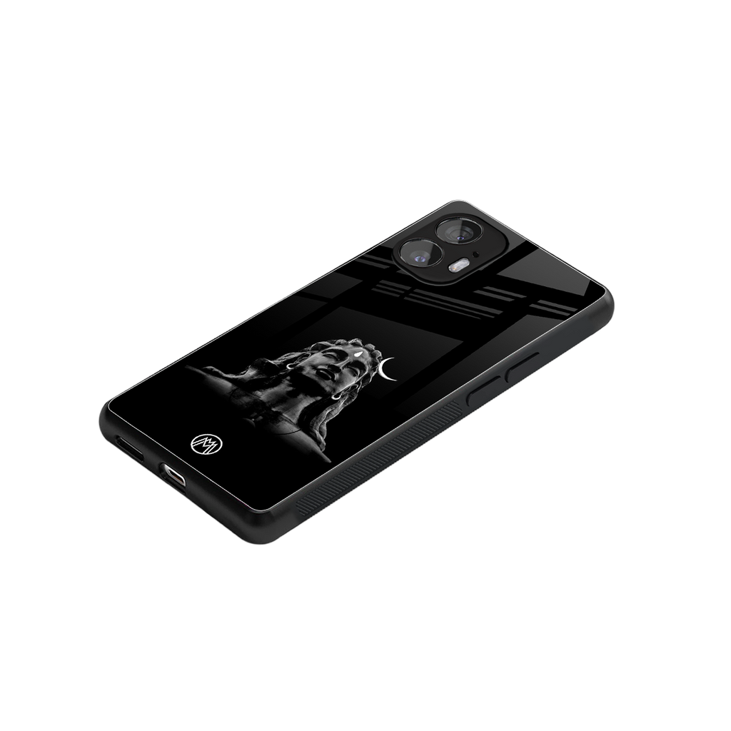 lord shiva black back phone cover | glass case for nothing phone 2