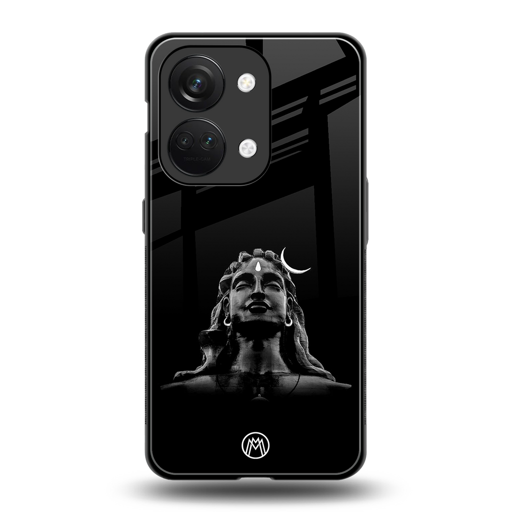 lord shiva black back phone cover | glass case for oneplus nord 3