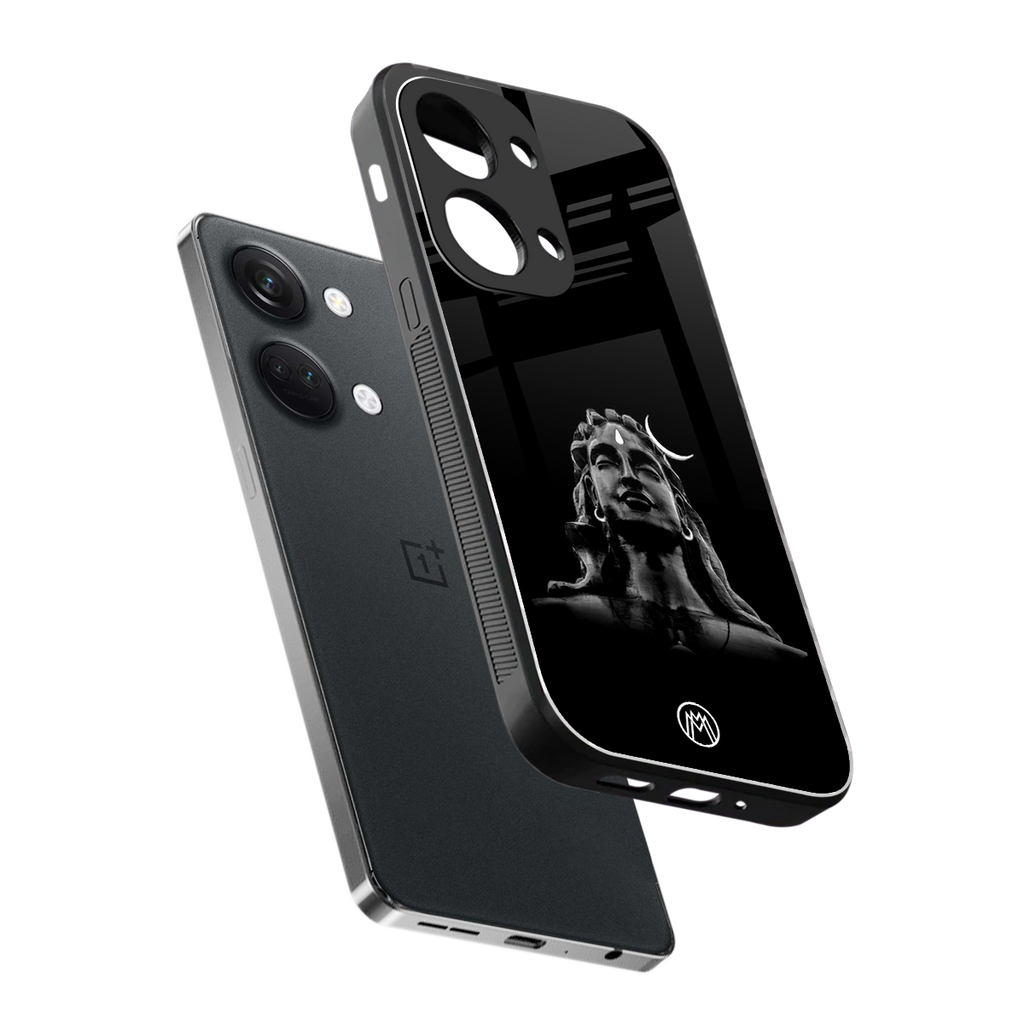 lord shiva black back phone cover | glass case for oneplus nord 3