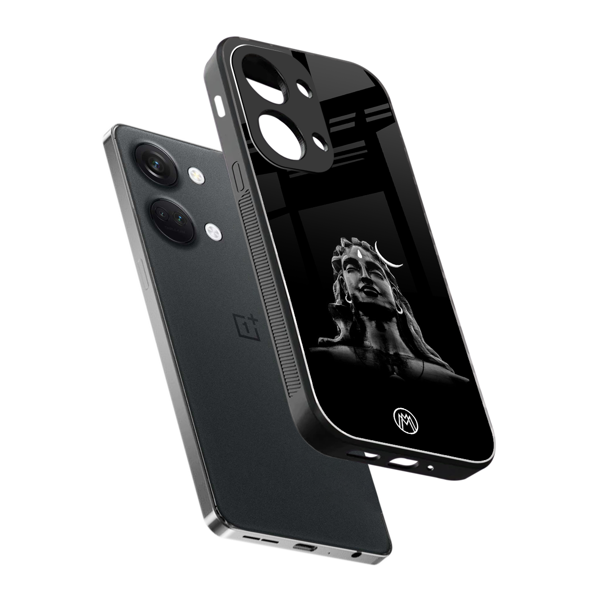 lord shiva black back phone cover | glass case for oneplus nord 3