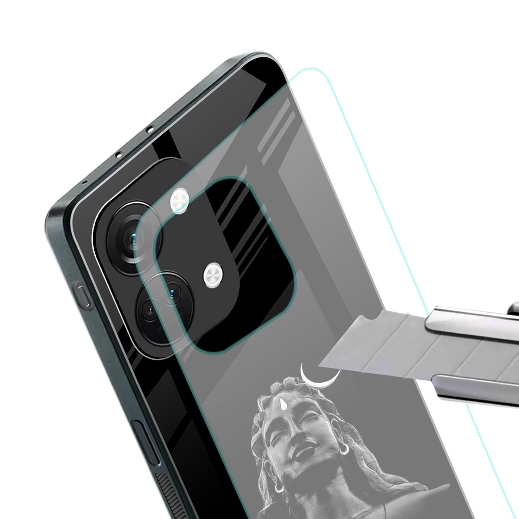 lord shiva black back phone cover | glass case for oneplus nord 3