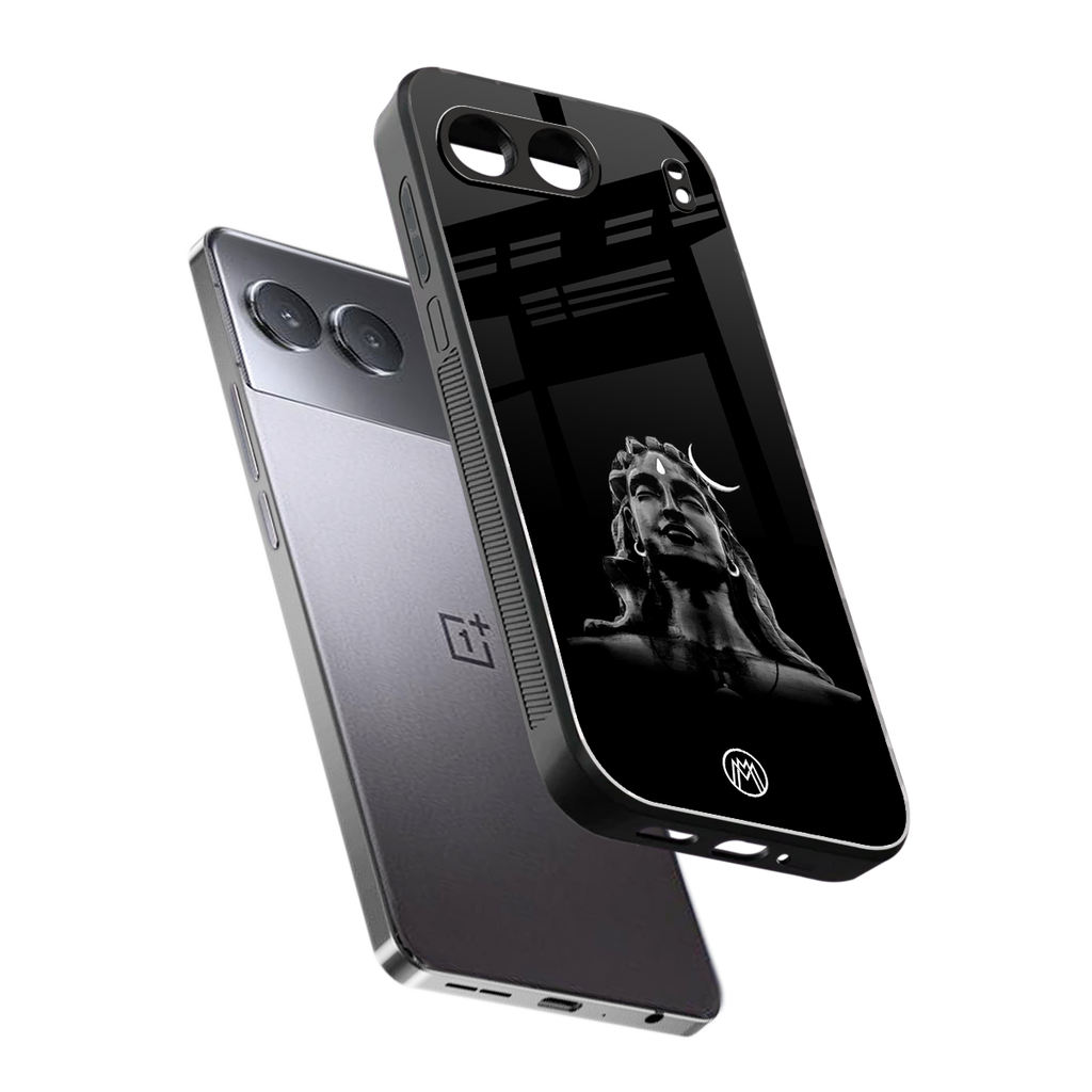 lord shiva black back phone cover | glass case for oneplus nord 4