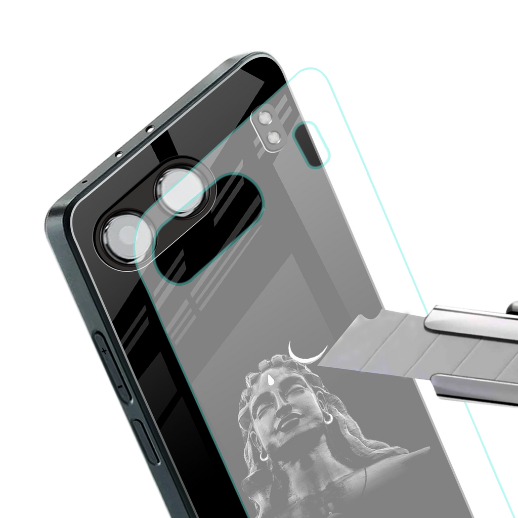 lord shiva black back phone cover | glass case for oneplus nord 4