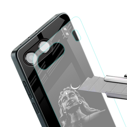 lord shiva black back phone cover | glass case for oneplus nord 4