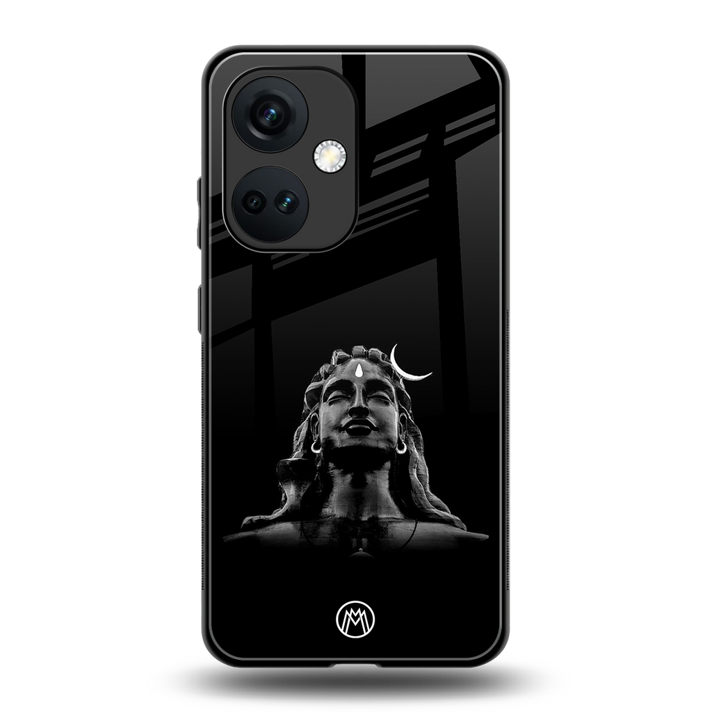 lord shiva black back phone cover | glass case for oneplus nord ce 3