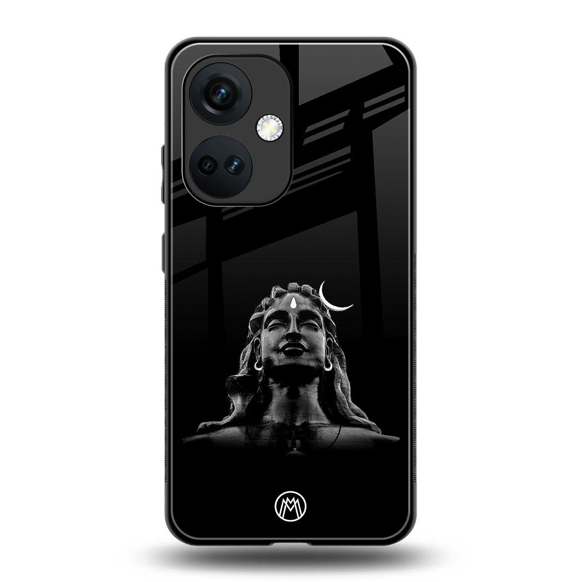 lord shiva black back phone cover | glass case for oneplus nord ce 3