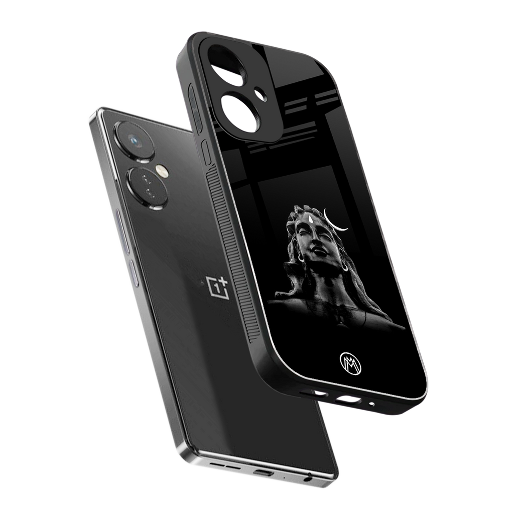 lord shiva black back phone cover | glass case for oneplus nord ce 3