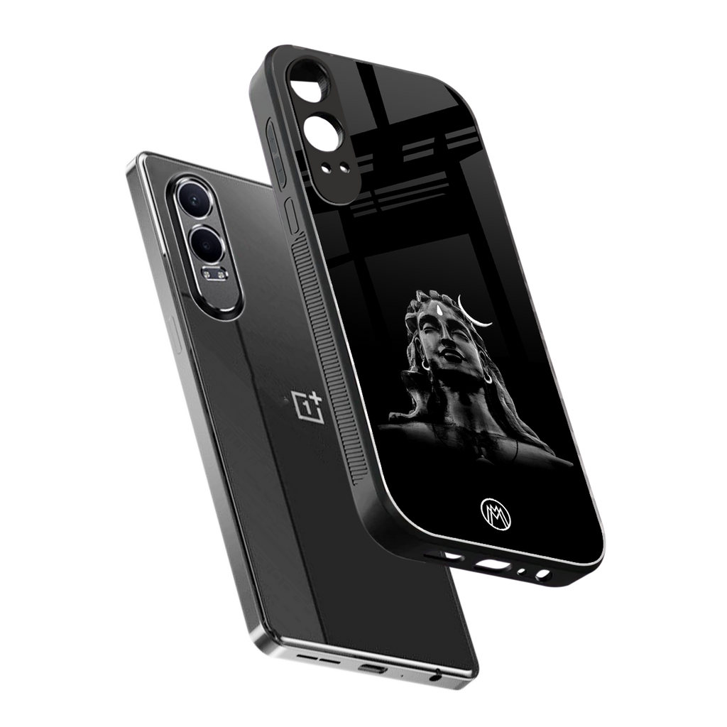 lord shiva black back phone cover | glass case for oneplus nord ce 4 lite