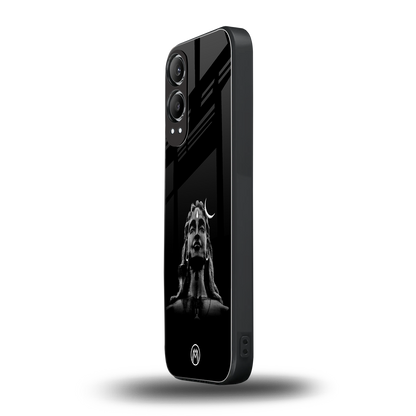 lord shiva black back phone cover | glass case for oneplus nord ce 4 lite