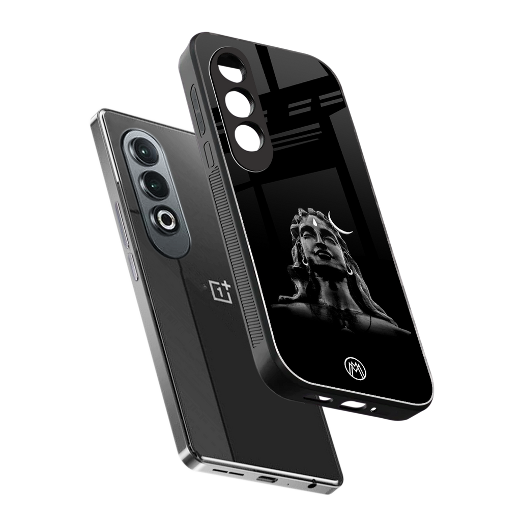 lord shiva black back phone cover | glass case for oneplus nord ce 4