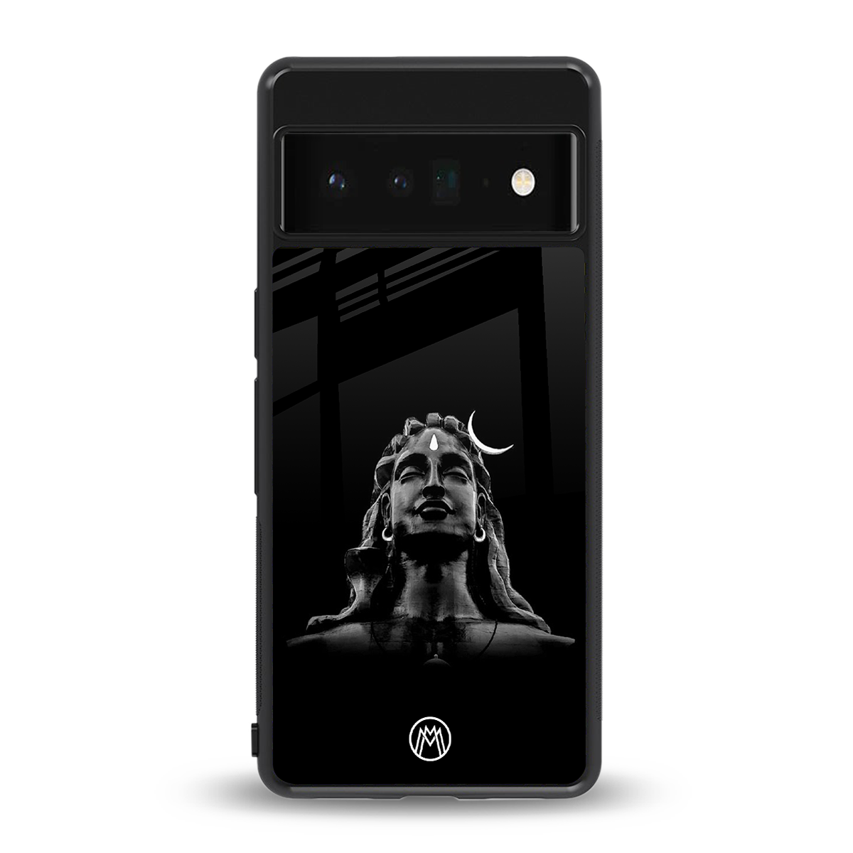 lord shiva black back phone cover | glass case for google pixel 6 pro