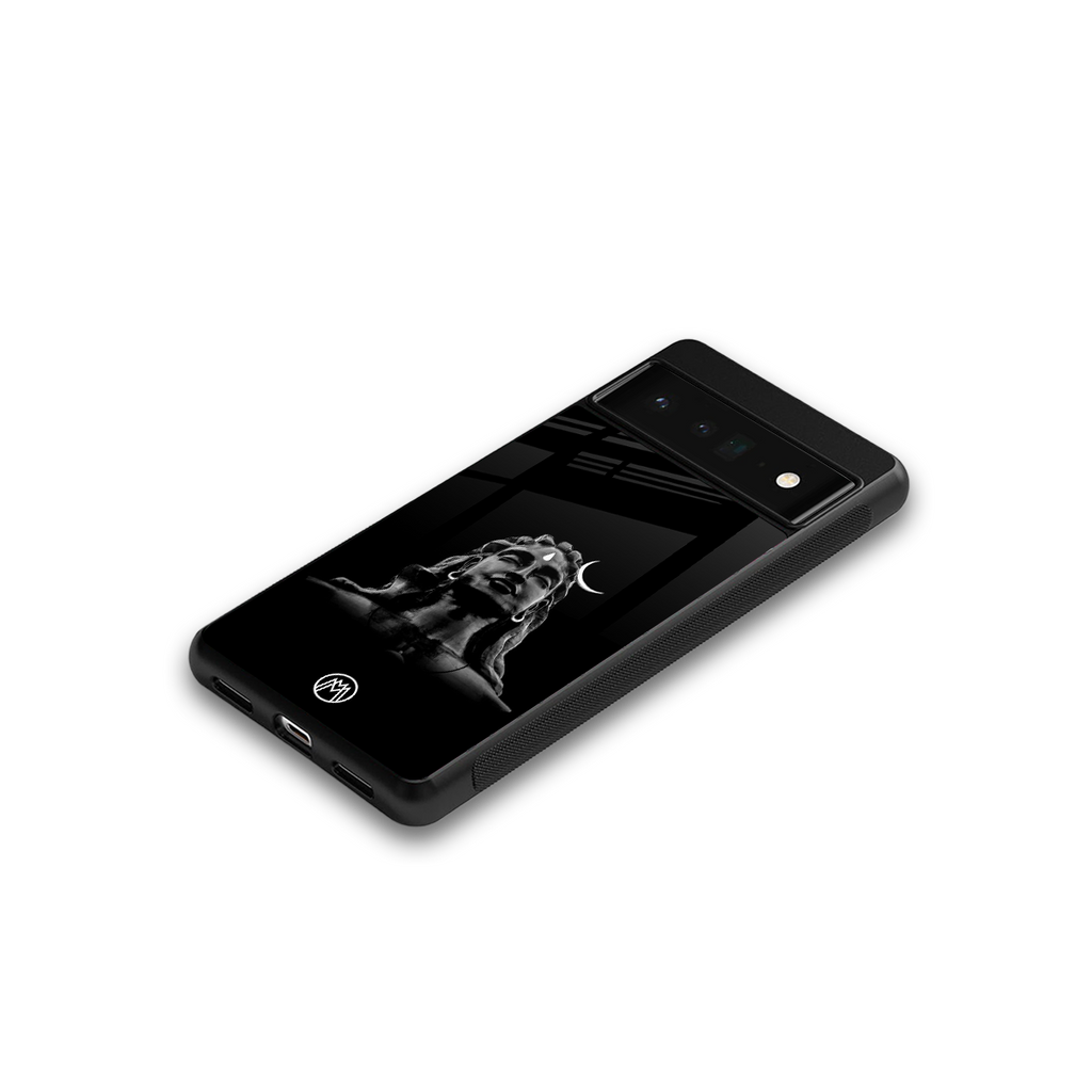 lord shiva black back phone cover | glass case for google pixel 6 pro