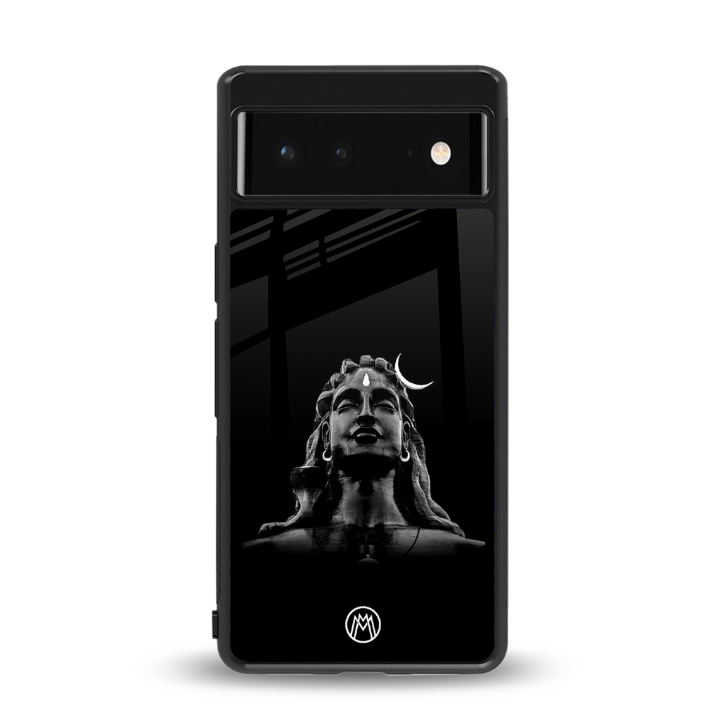 lord shiva black back phone cover | glass case for google pixel 6