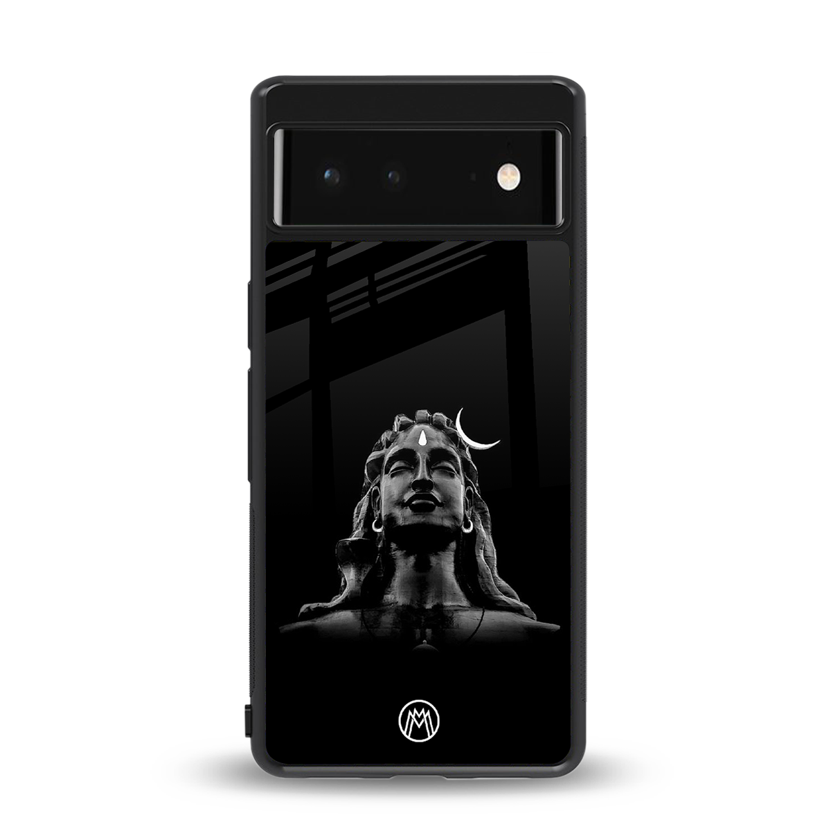 lord shiva black back phone cover | glass case for google pixel 6