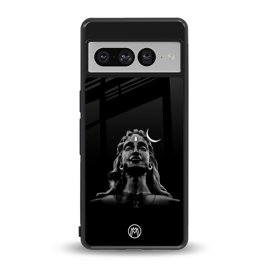 lord shiva black back phone cover | glass case for google pixel 7 pro