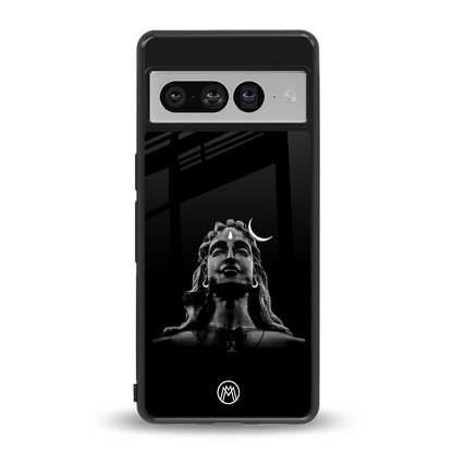 lord shiva black back phone cover | glass case for google pixel 7 pro